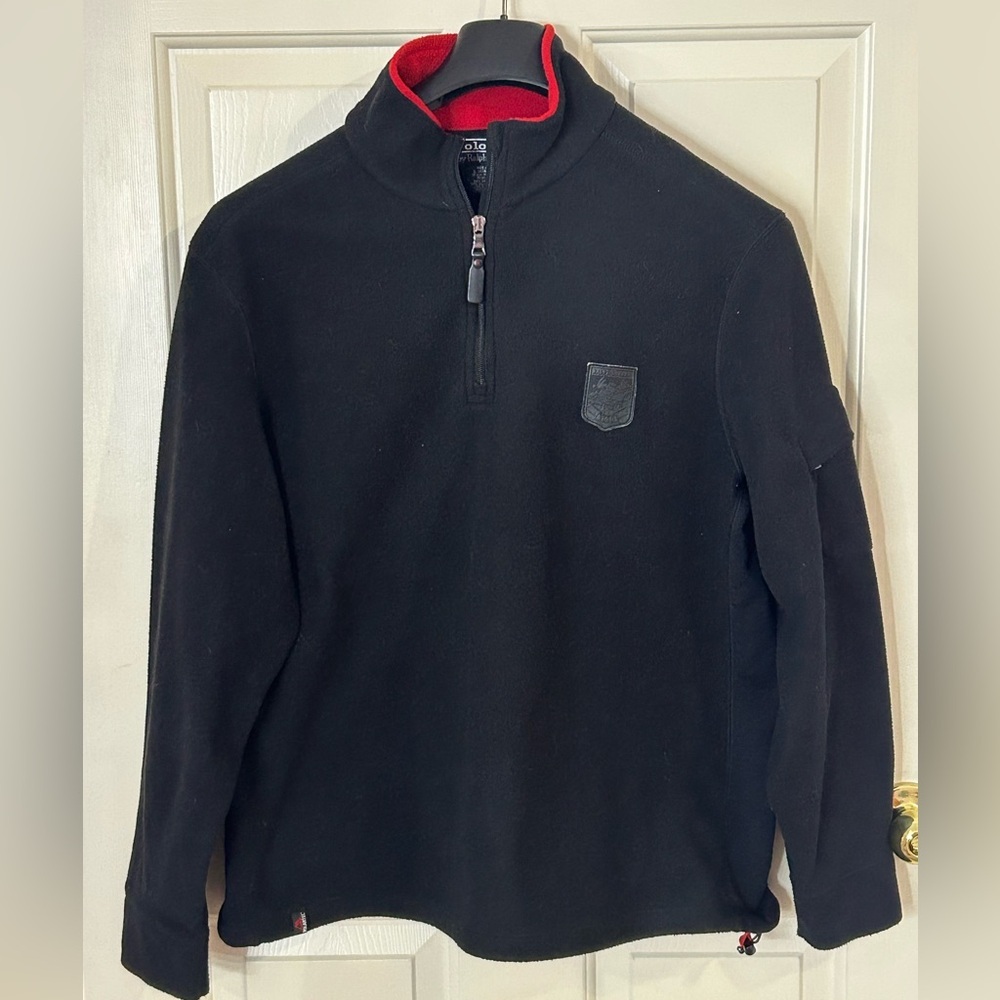 Vintage Polo Ralph Lauren Men’s Large 1/4 Zip Suicide Ski Patch Fleece Pullover